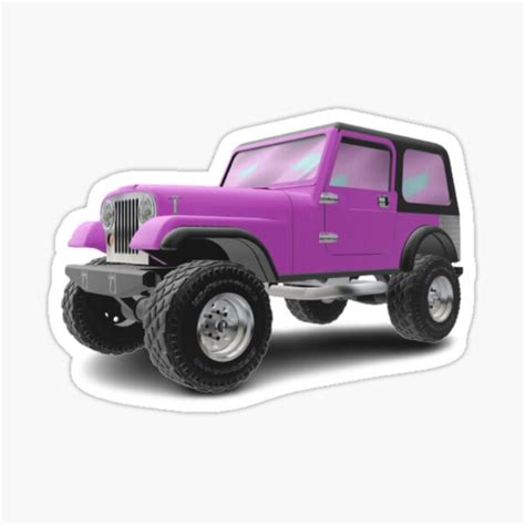 Pink Jeep Cj7 Diecut Sticker Sticker For Sale By Bensclassicstuf