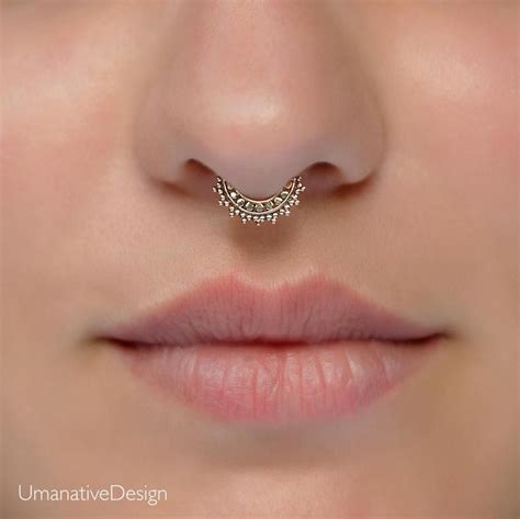 Tiny Fake Brass Septum Ring Septum Nose Rings Septum Piercing Jewelry Septum Jewelry