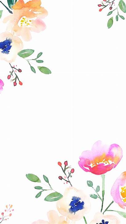 Backgrounds Iphone Wallpapers Phone Flowers Flower Watercolor