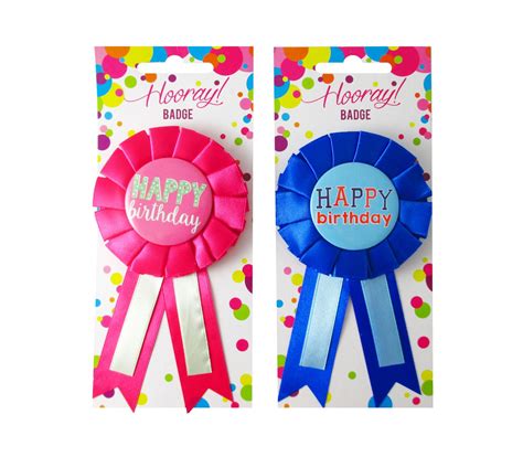 Party Happy Birthday Ribbon Badges 9414740094525
