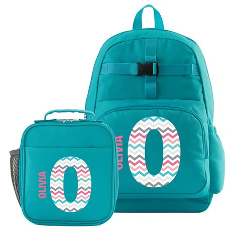 Personalized Pretty Pattern Backpack Lunchbox Combo
