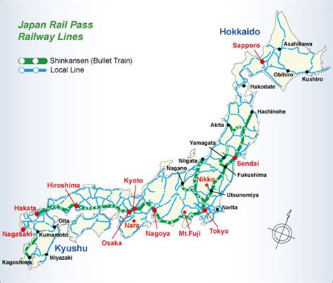 Japanese Rail Map