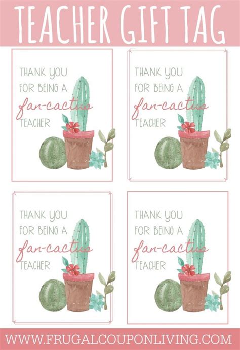 Paper Printable Cactus Thank You Card Instant Digital Download Potted
