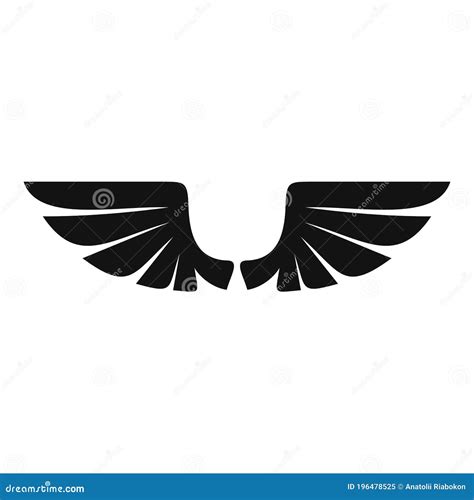 Tribal Wings Icon Simple Style Stock Vector Illustration Of Black