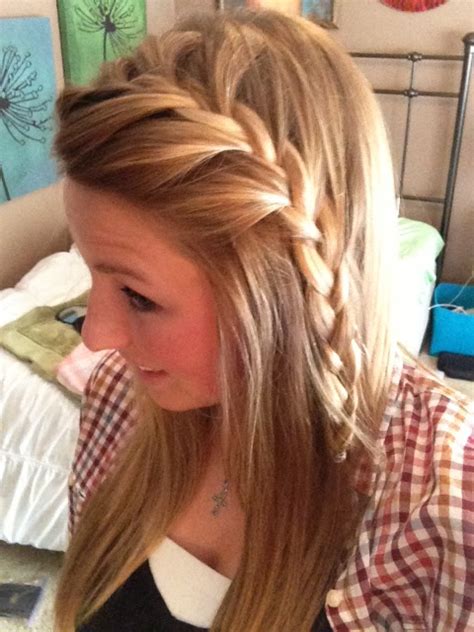 Pinned Up Pretty French Braided Bangs