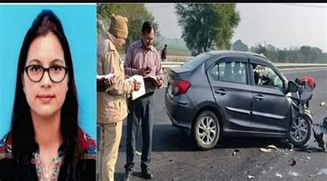 mainpuri adj poonam tyagi dies on lucknow agra expressway the driver had a nap up road accident