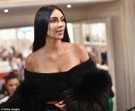 Kim Kardashian Wears Fluffy Bardot Crop Top At Paris