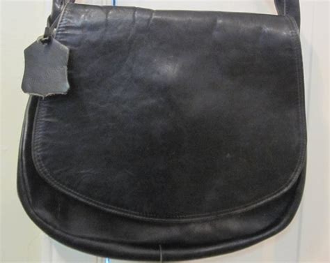 Black Leather Saddle Bag