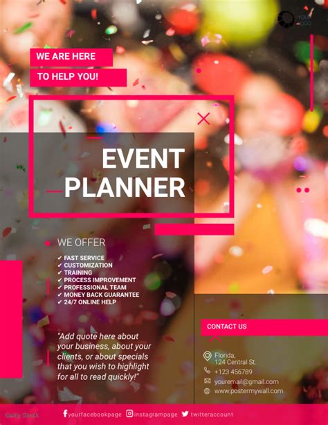 Copy Of Event Planning Business Flyer Template Postermywall