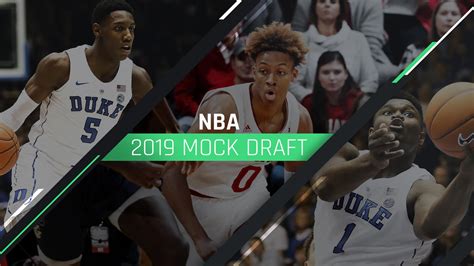 We surveyed seven experts' mock drafts to come up with consensus picks on how the draft may play out. NBA Mock Draft 2019, post-lottery edition: Pelicans ...