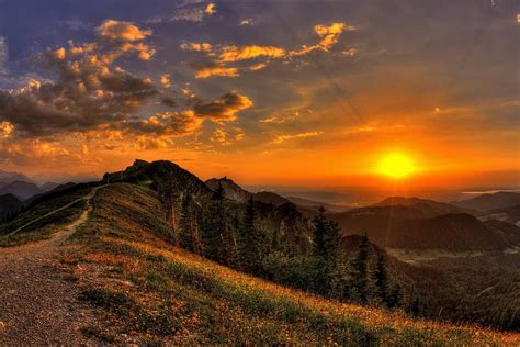 Sunset In The Mountains Wallpapers High Quality Download Free