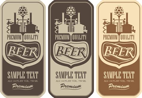 Premium Vector Beer Labels With Brewery