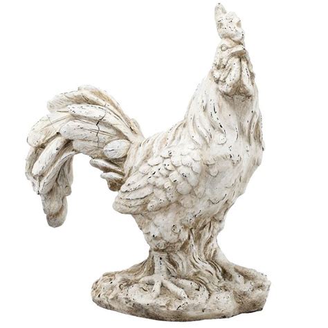 Distressed Rooster Sculpture Rooster Statue Statue Sculpture