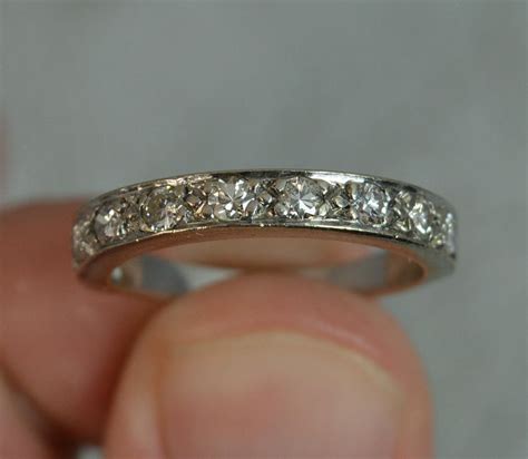 18 Carat White Gold Diamond Stack Half Eternity Ring For Sale At 1stdibs