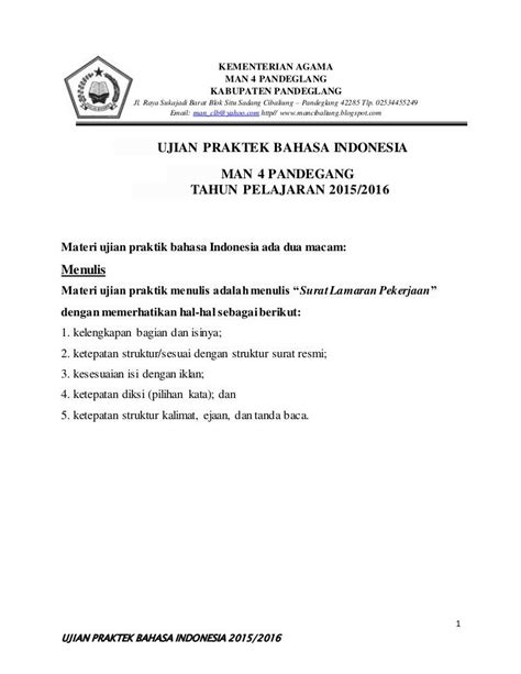 Ide 40 Soal Ujian Praktek Bahasa Indonesia Kelas 6 2021 Riset