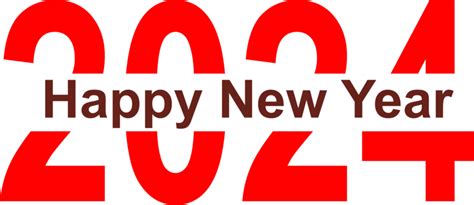Happy New Year 2024 Vector Happy New Year 2024 Red 2024 Text Design 2024 Png And Vector With