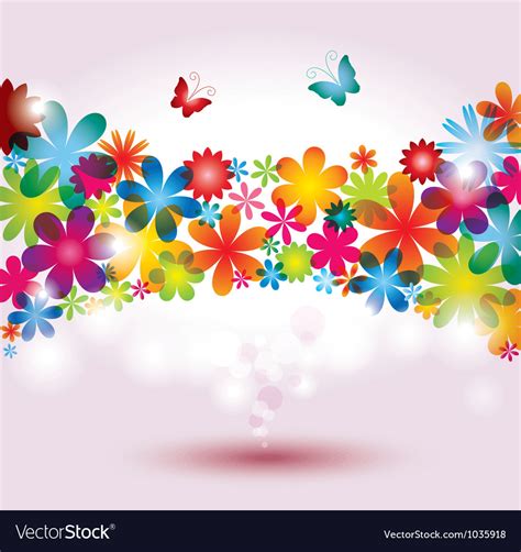 Colorful Flower Background Royalty Free Vector Image