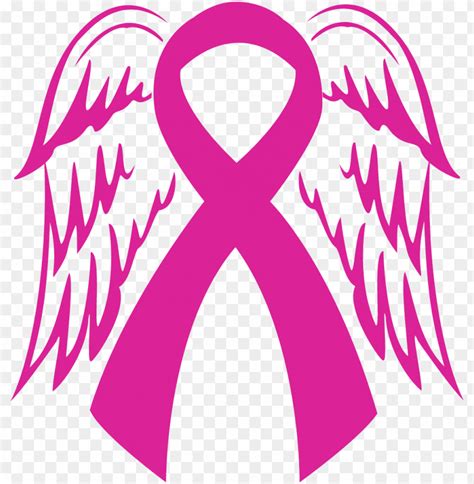 Angel Wings Cancer Ribbon Svg