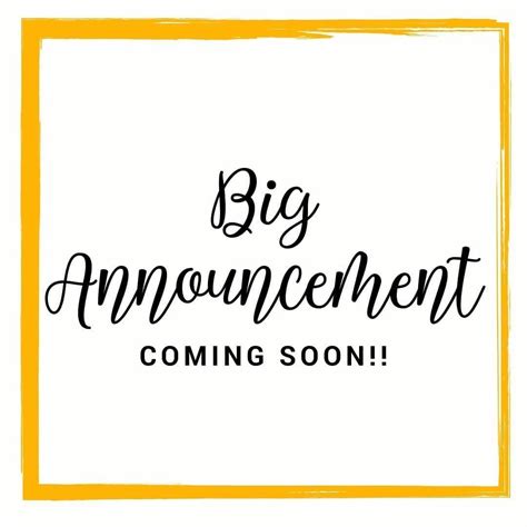 Big Announcement Coming Soon ⠀⠀⠀⠀⠀⠀⠀⠀⠀ We Would Like To Announce What