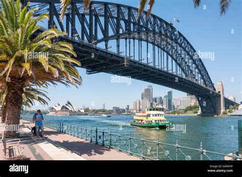 Sydney Harbour Bridge From Milsons Point Sydney New South Wales
