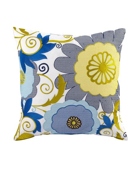 Trina Turk Palm Springs Trellis Sheet Sets Floral Embroidery Blue