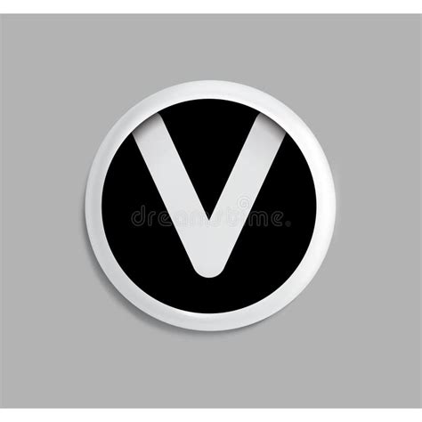 V Letter In Circle Icon Logo Element Letter Logo Template Stock Vector