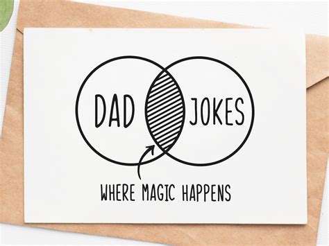 Funny Fathers Day Card Dad Jokes Where Magic Happens Greeting Etsy