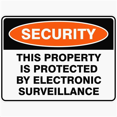 Security Signs This Property Is Protected By Electronic Surveillance Ebay