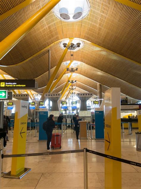 Interior Of Barajas Airport In Madrid Spain Editorial Stock Photo