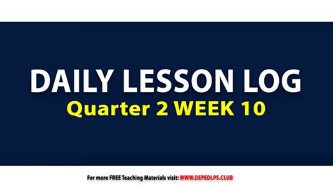 Deped Daily Lesson Log DLL Q2 Week 10 Grade 1 6 Complete Subjects