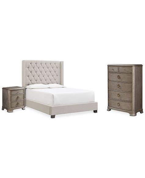 Bedroom sets beds dressers chests nightstands. Furniture Monroe Upholstered Bedroom Furniture, 3-Pc. Set ...