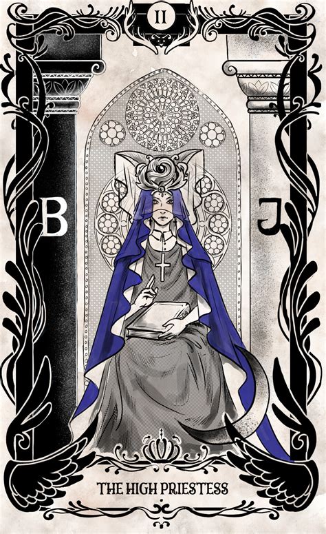 Artstation Tarot Card Art The High Priestess