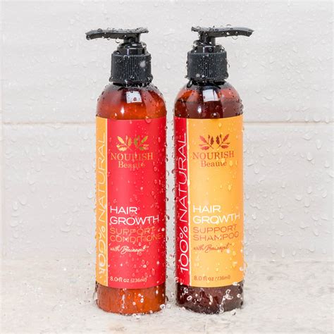 All Natural Hair Growth Shampoo And Conditioner Combo Set Nourish Beaute