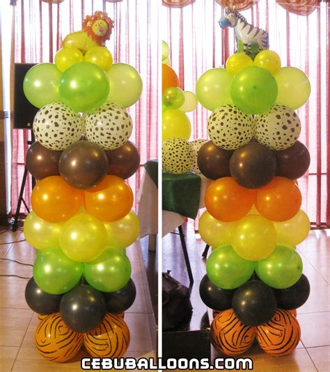 4.5 out of 5 stars. Safari (Jungle) Theme Balloon Decoration at Rainforest ...