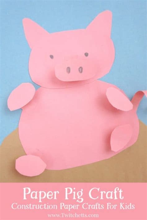 How To Make A Fun 3d Paper Pig Craft For Kids Twitchetts