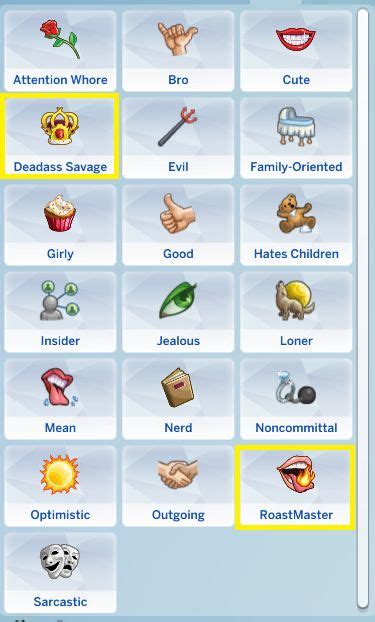 Sims 4 Custom Adult Traits Bigvsa