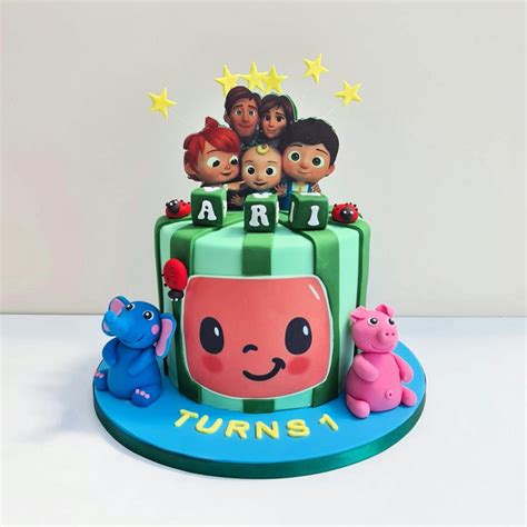 Cocomelon Cake In 2021 Second Birthday Cakes Baby Birthday Cakes