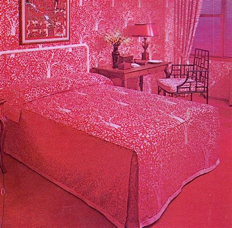 Vintage Style Magenta Bedroom Interior Design 1974 Magenta