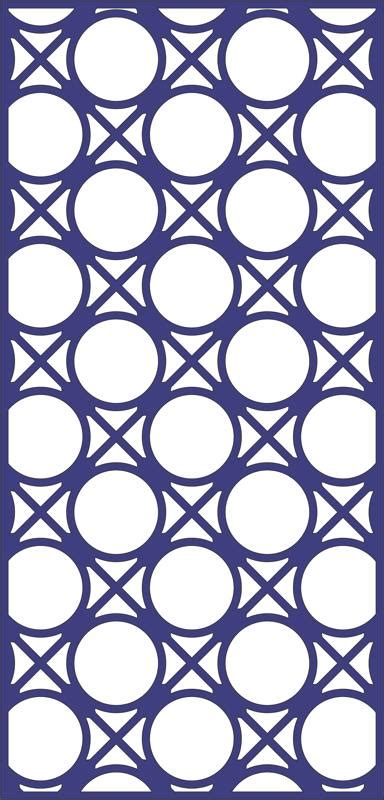 Design Of Decorative Circle Pattern Panel Dxf File Free Download