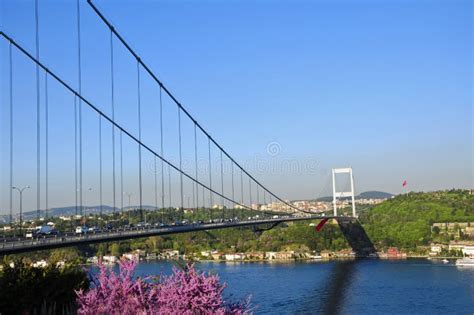 Bosphorus Bridge In Istanbul Turkey Stock Photo Image Of Coast Cloud