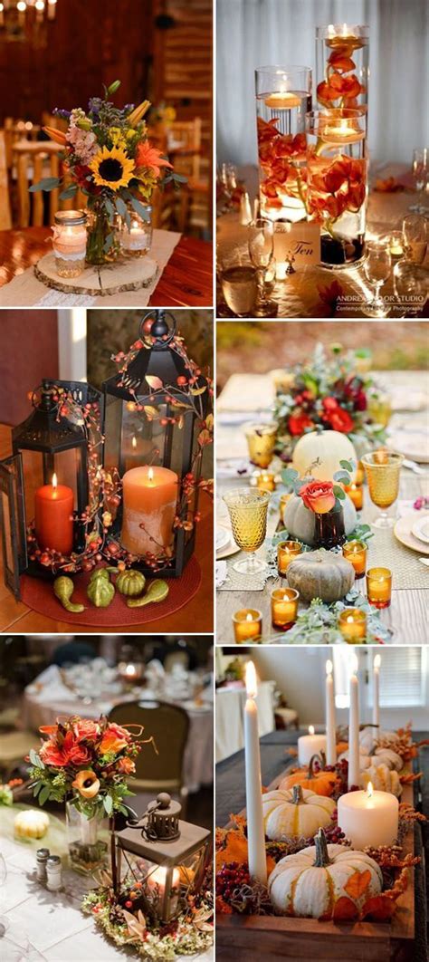 20 Autumn Wedding Table Decorations