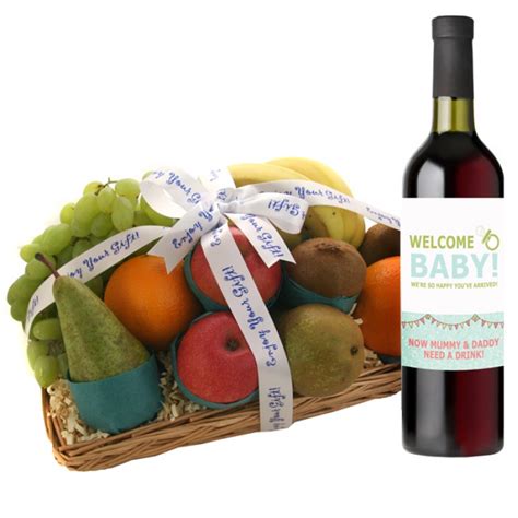 Check spelling or type a new query. Fruit Basket for New Parents with Wine
