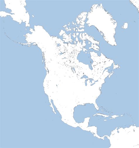 View Blank Map Of North America No Borders Factimagemountain