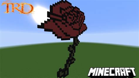 Minecraft Pixel Art Rose Par Trd Fr Youtube