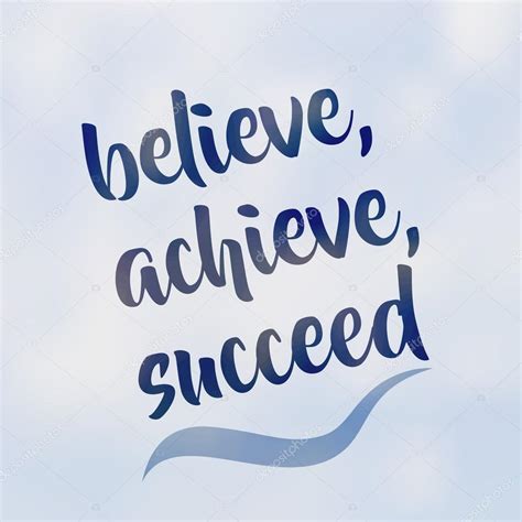 Phrase: believe, achieve, succeed. — Stock Vector © alexcosmos #127289018