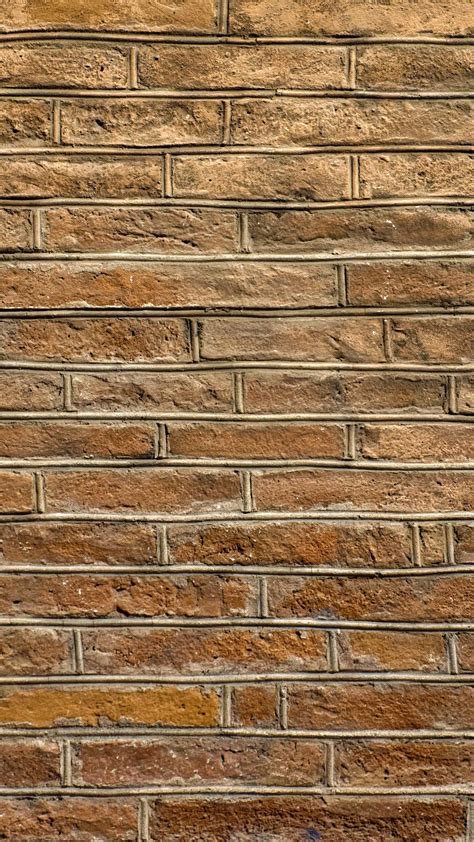 Download Wallpaper 1350x2400 Wall Brick Texture Surface Brown