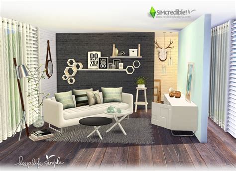 Sims 4 Ccs The Best Livingroom By Simcredible