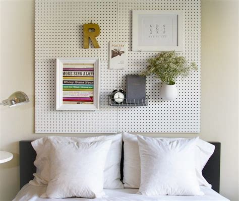 This Pegboard Headboard Gives You The Option To Move Things Around