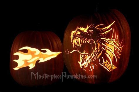 Animals Dragons And Dinosaurs Halloween Pumpkin Carving Stencils