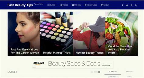 — starter site listed on flippa hot niche beauty blog amazon ads